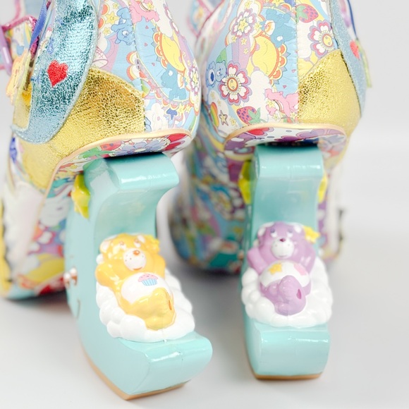 Irregular Choice × Care Bears Kingdom of Caring Heels Yellow Blue Size 39 - Picture 4 of 12